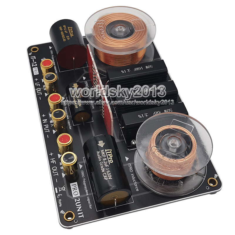 1pcs 800W 2 Way 2 Unit High-Low Speaker Frequency Divider Filter Crossover Board