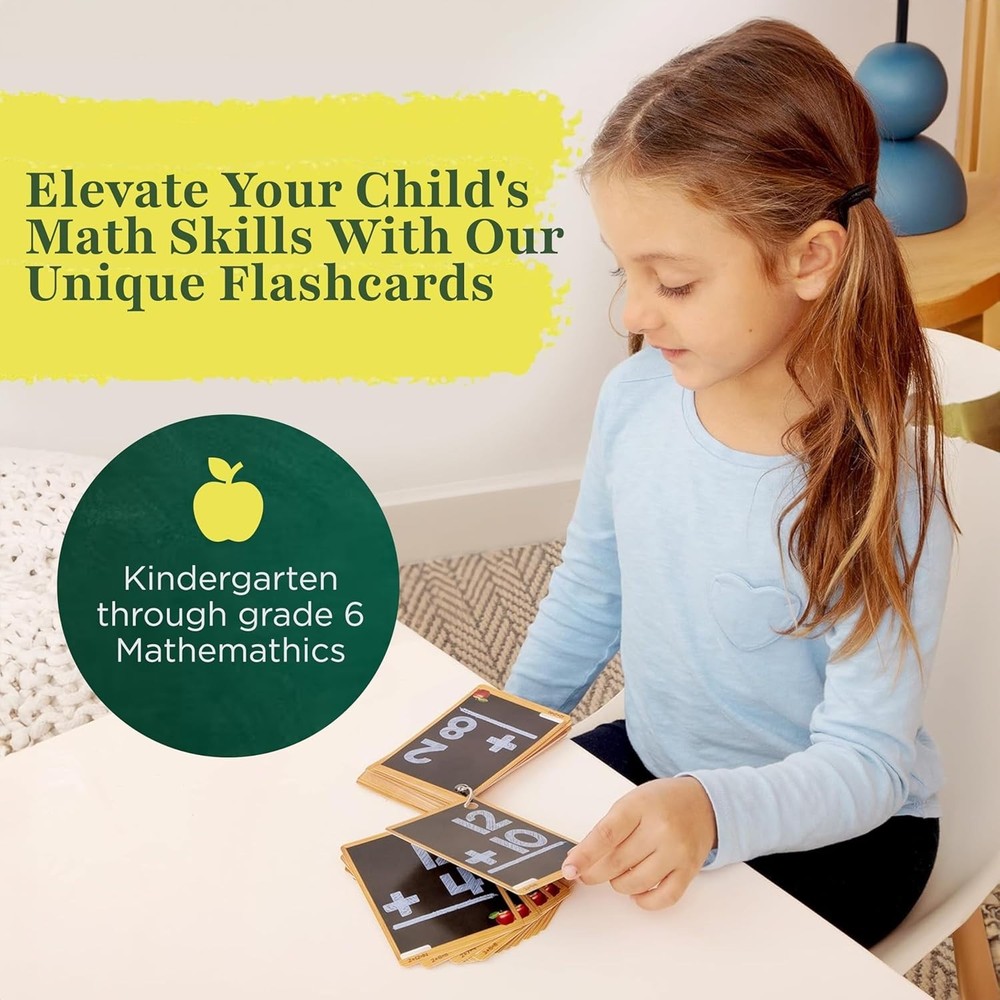 208 Math Flash Cards Set - Addition, Subtraction, Multiplication & Division