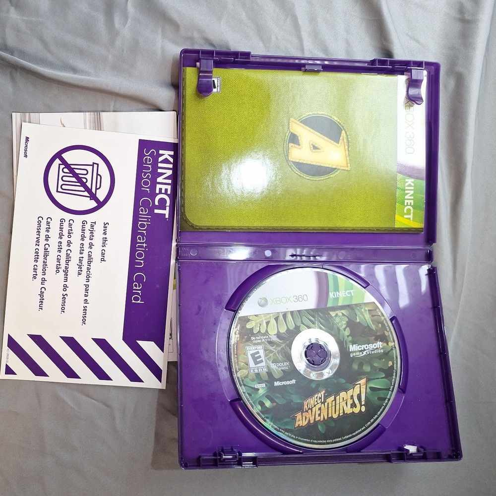 Kinect Microsoft XBOX 360 Model 1414 Sensor Bar W/ Kinect Adventures Game