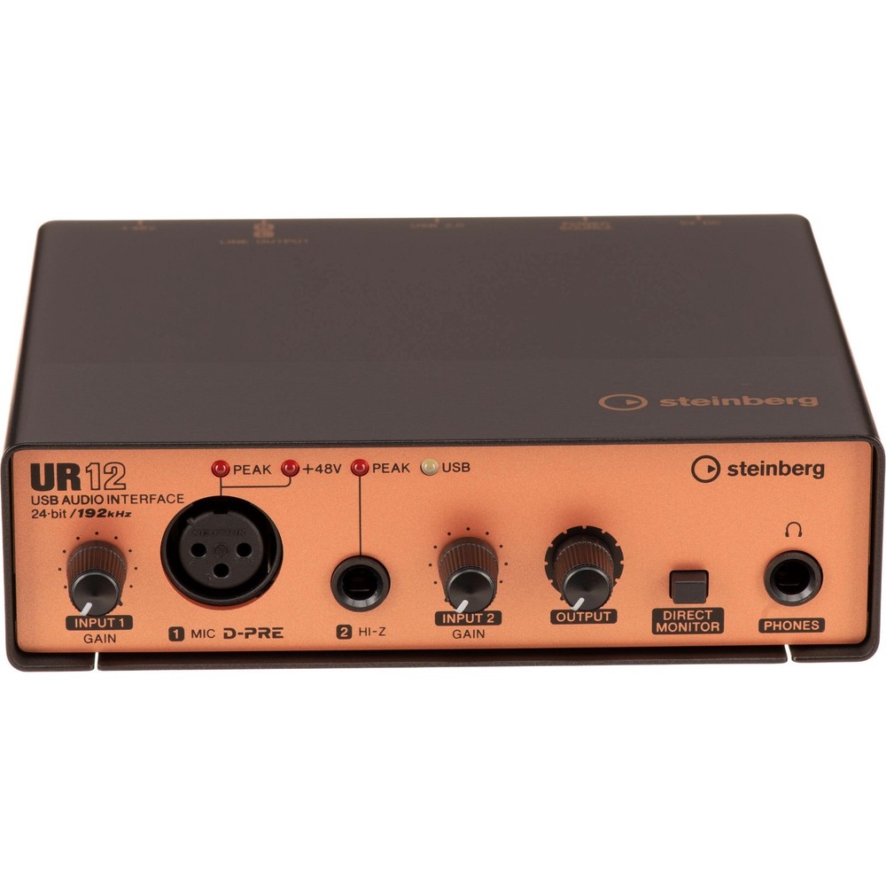 Steinberg UR12B PS Podcast Audio Interface, Microphone, Stand, Pop Filter, Cable