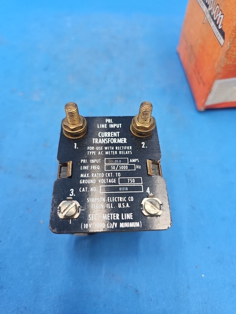 Simpson Model 186 30 Amp Current Transformer. 01318