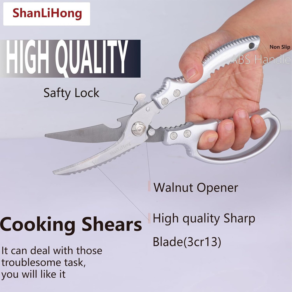 Kitchen Scissors: Heavy-Duty Poultry Shears That Effortlessly Cut through Bones,