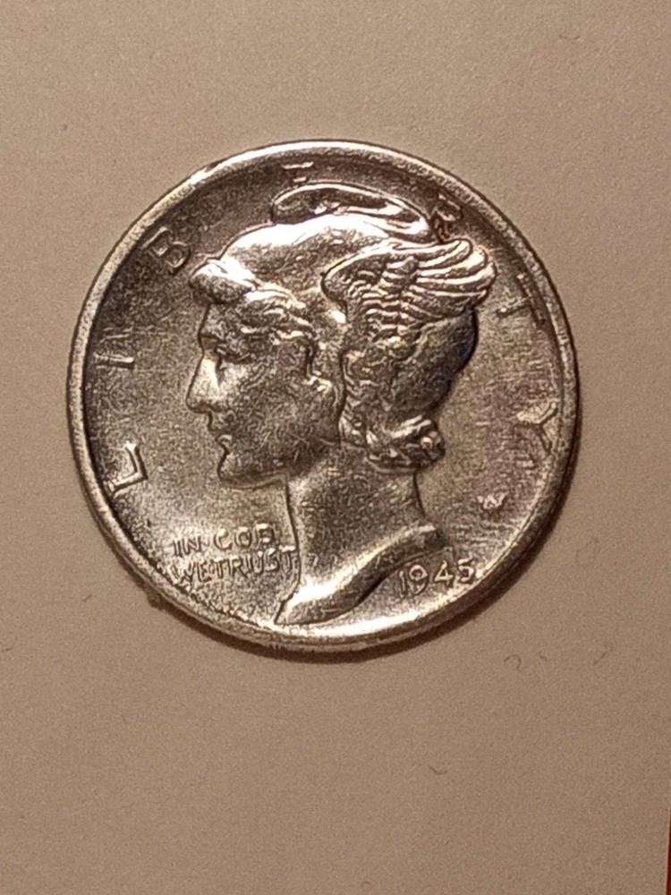 1945 D Mercury Dime, #`1, pristine