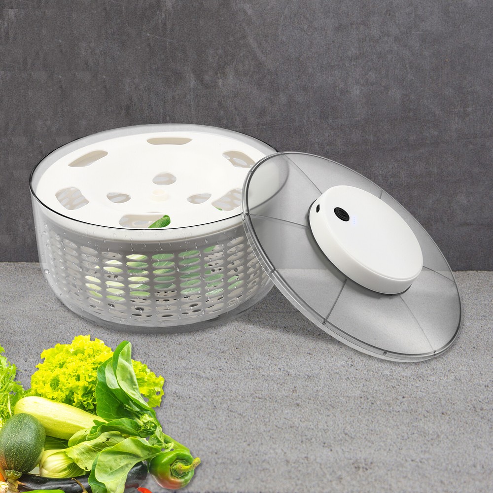 Fruit And Vegetable Cleaning And Drying Machine Electric Salad Rotating Machine