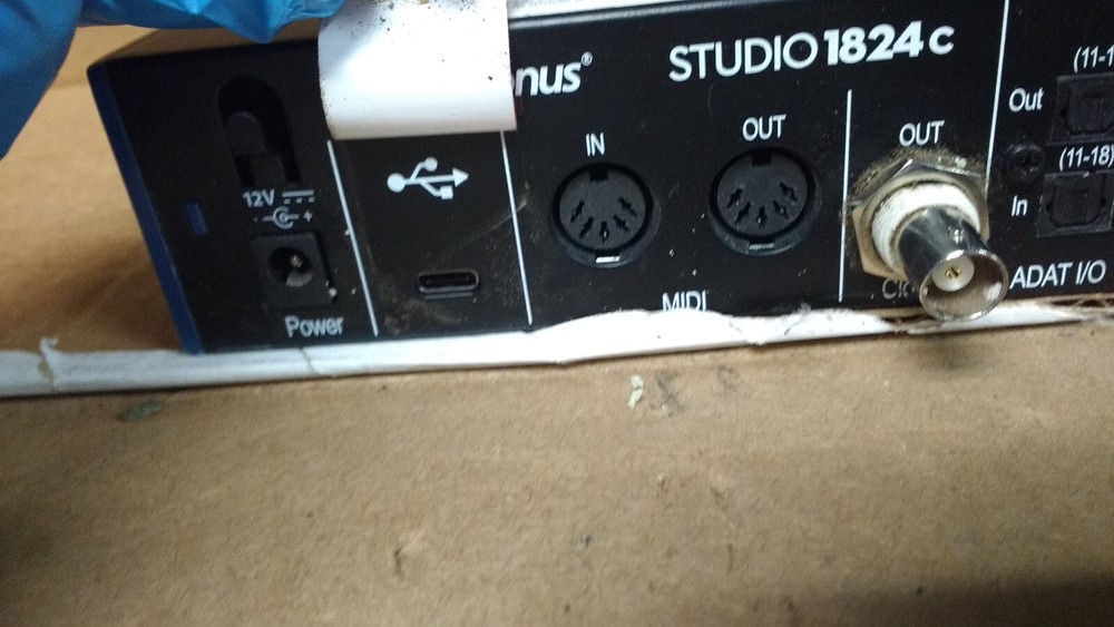 PreSonus Studio 1824c USB C Audio Interface with 2 broken knobs used see listing