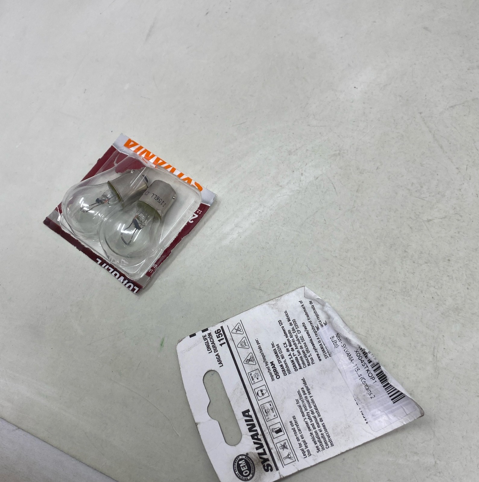 SYLVANIA 1156 Long Life Miniature Bulbs 2-Pack - Clear, 12V Standard