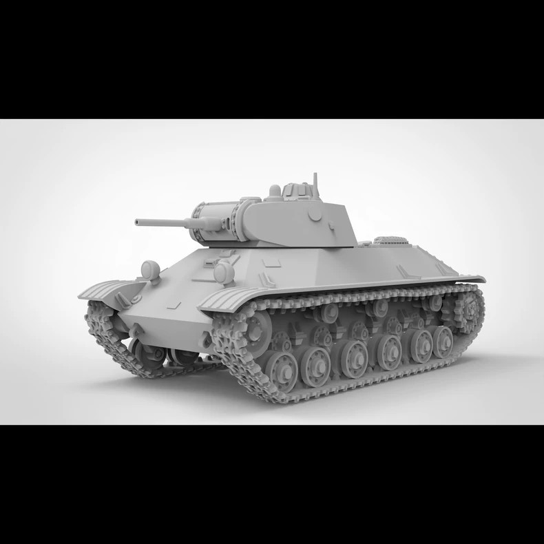 3D Printed 1/72/87 Soviet T-50 Light Tank Unpainted Model Kit