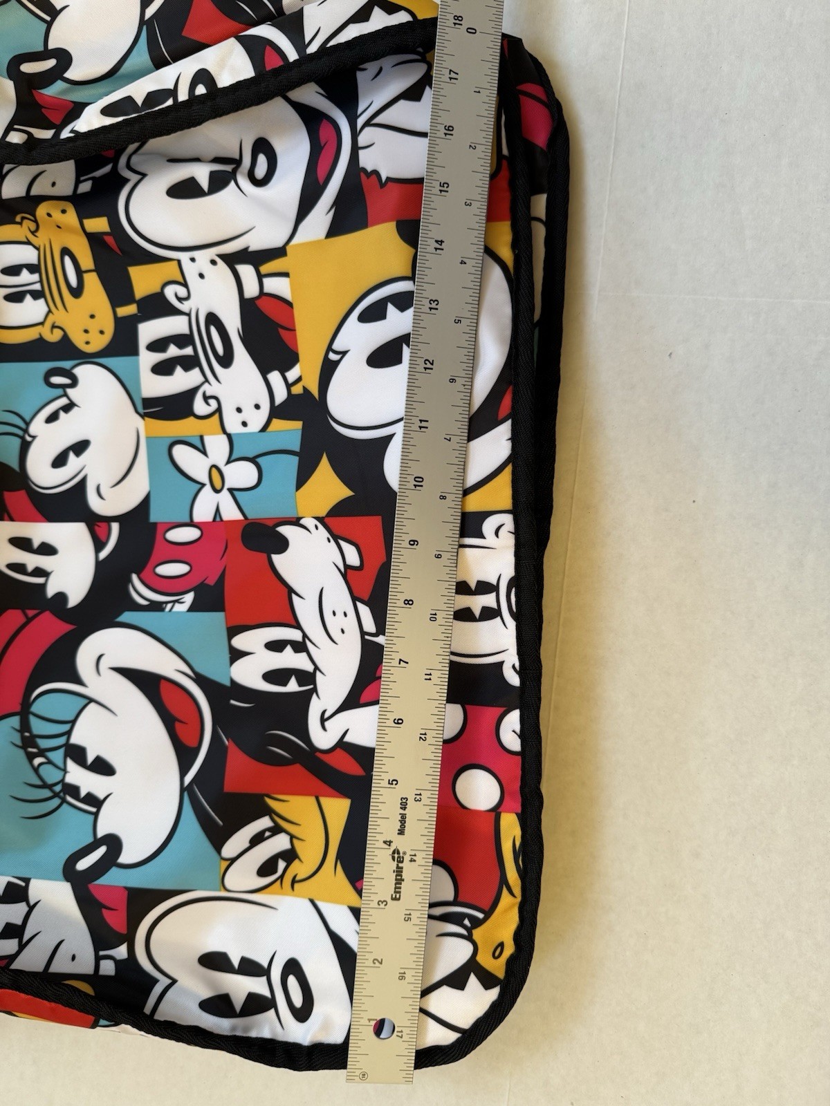 Disney Mickey Mouse And Friends Large Tote Bag Zipper Closure Dual Handles NWT