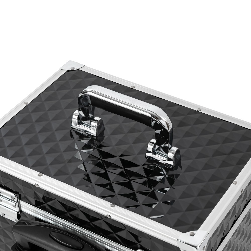 Rolling Makeup Case Train Case Cosmetic Trolley Cosmetic Organizer Case