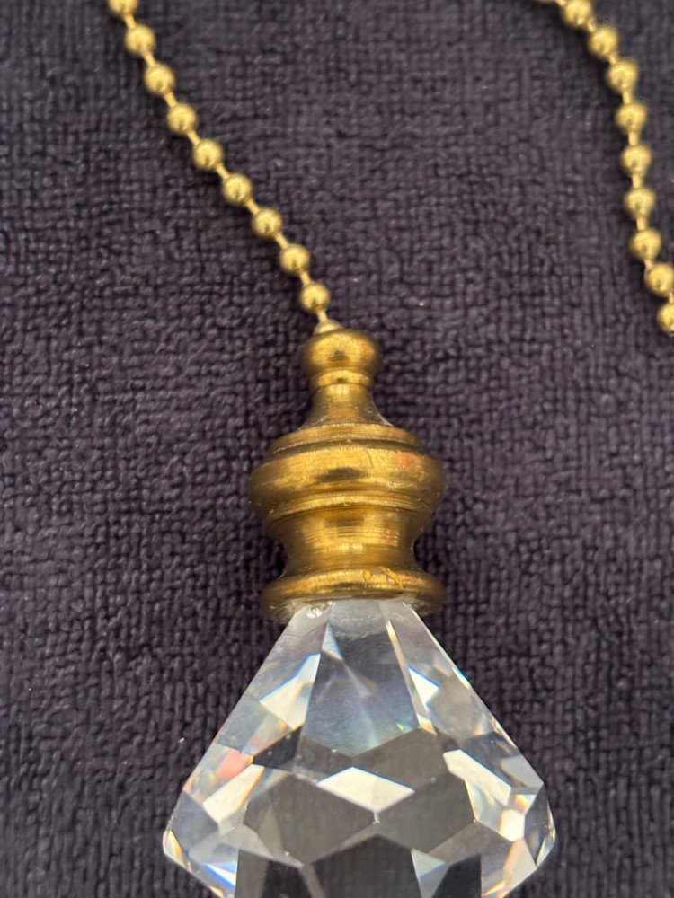 Glass Fan Light Pull - Diamond Shape