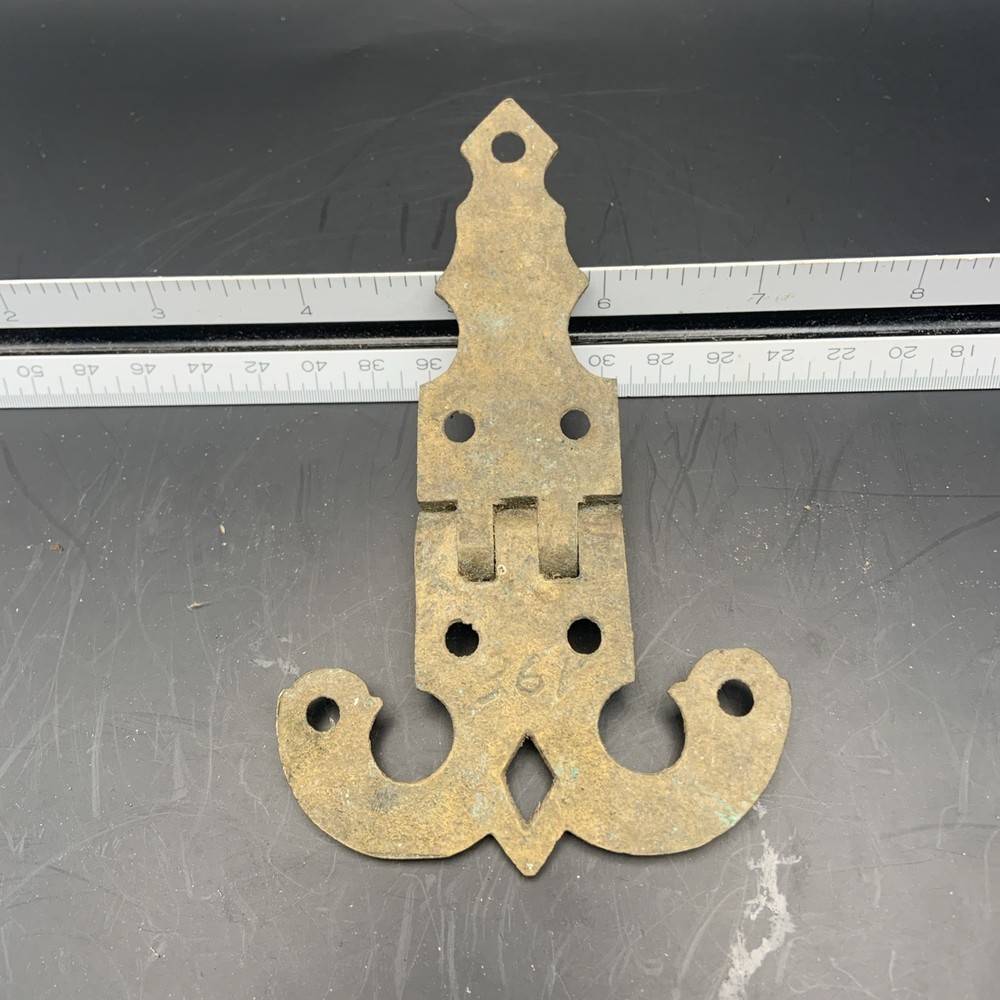 VINTAGE 5” BRASS ICE BOX HINGE NO OFFSET 3” WIDE
