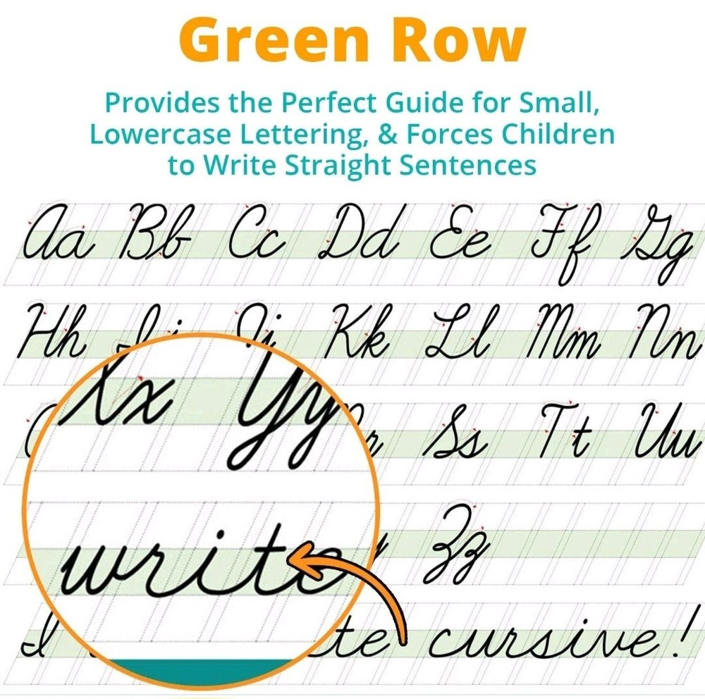 Channie's Visual CURSIVE Writing Notebook 120 Pages To Practice Cursive