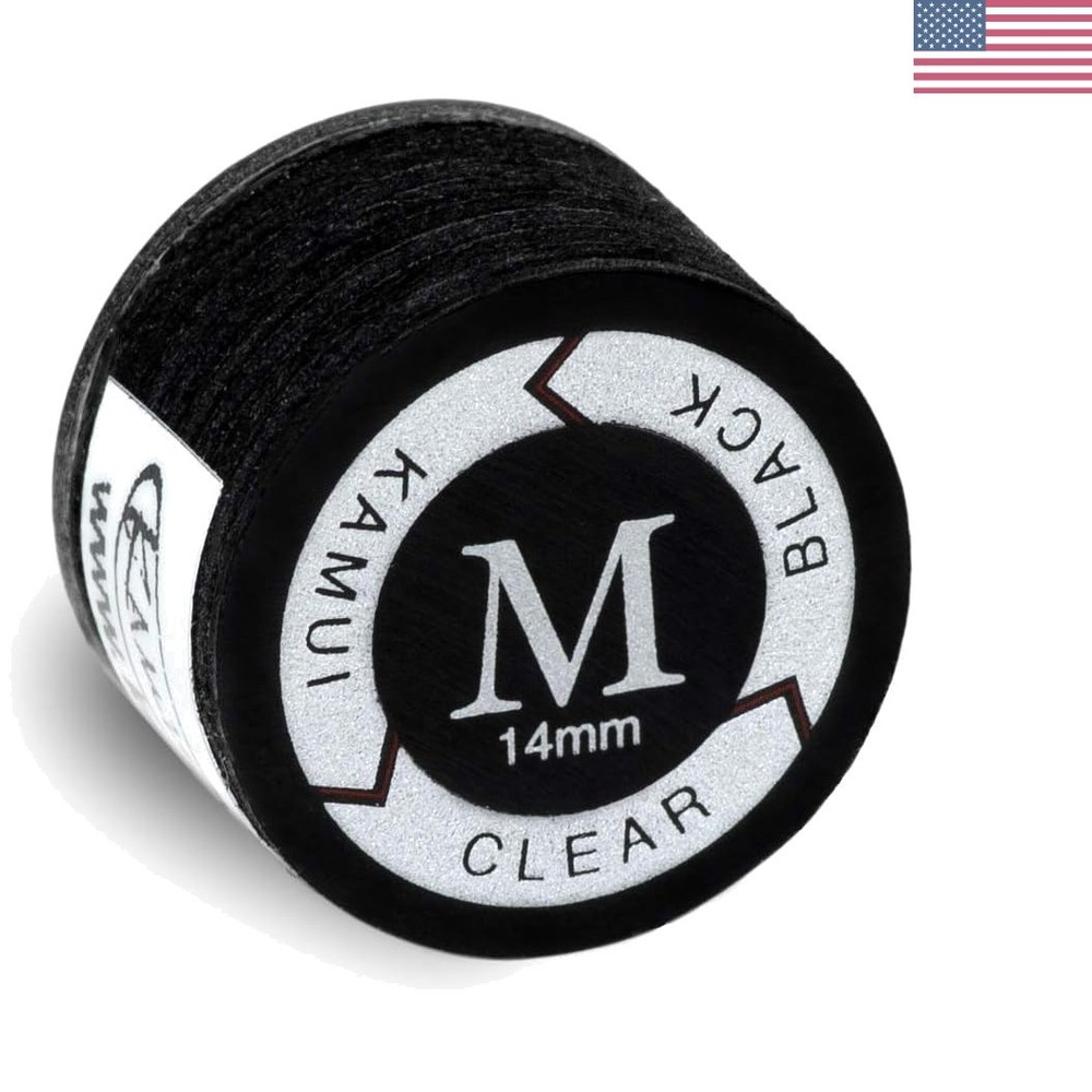 Clear Layer Medium Black Cue Tip with Tiger Glue - Precision and Performance