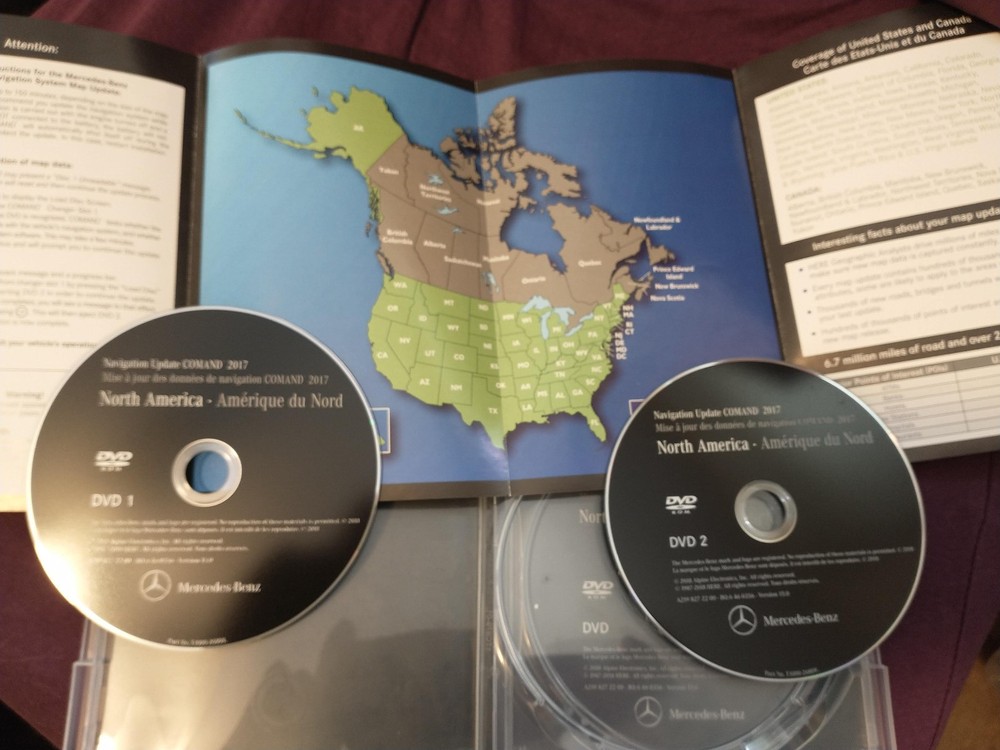 2009-2012 Mercedes ML GL E CLS SL Class Navigation DVD Map Final 2017 Update OEM