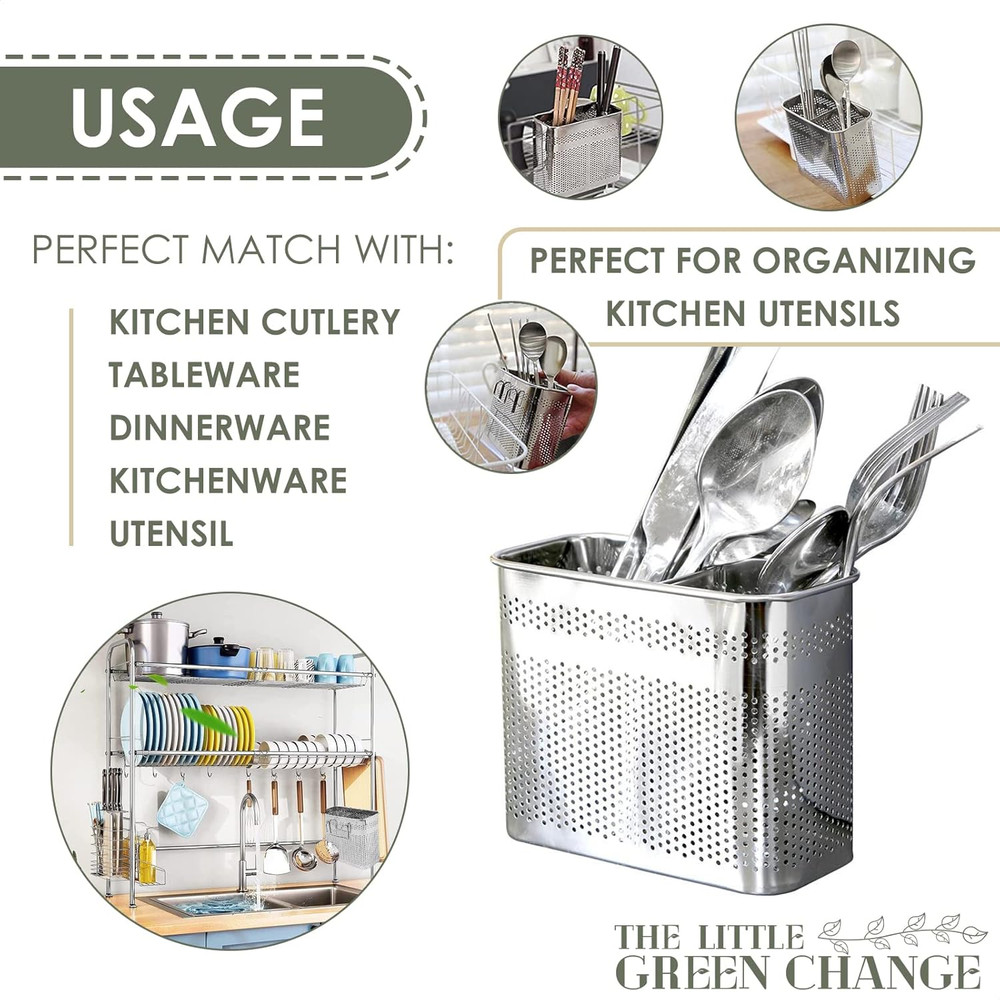 Silverware Drying Basket Kitchen Sink Utensil Holder Replacement Thin Dish Rack