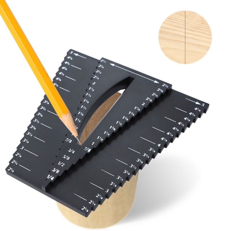 Lightweight Plastic Center Marker Tool For Circular Objects Precise Measurements