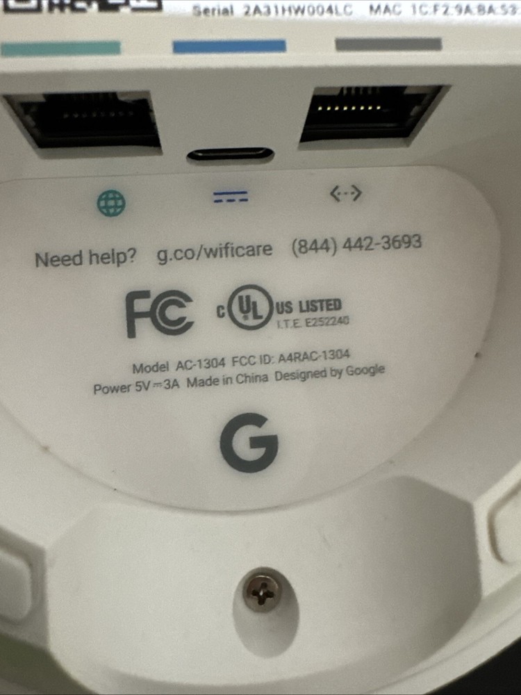 Google Nest WIFI Router AC1304