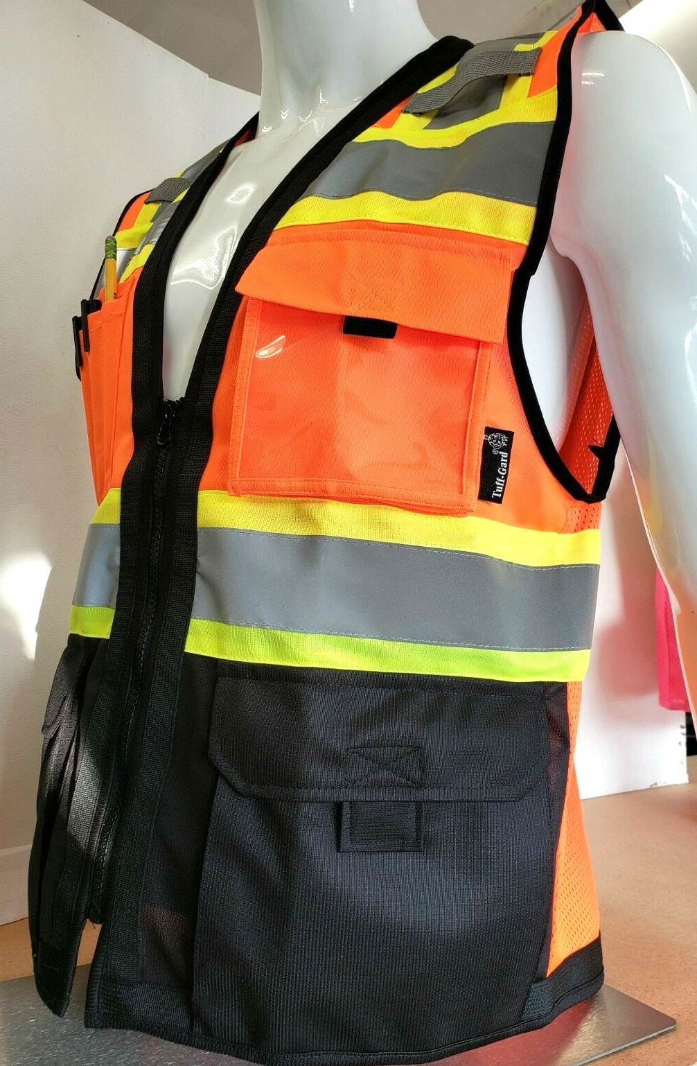 HIGH VISIBILITY Surveyor Three Tones Safety Vest ANSI/ ISEA 107-2015