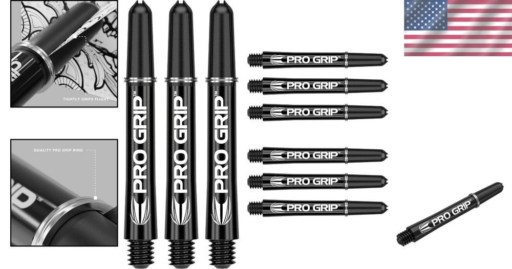 Versatile Pro Grip Dart Shafts, 9-Pack with Short, Intermediate & Medium Options