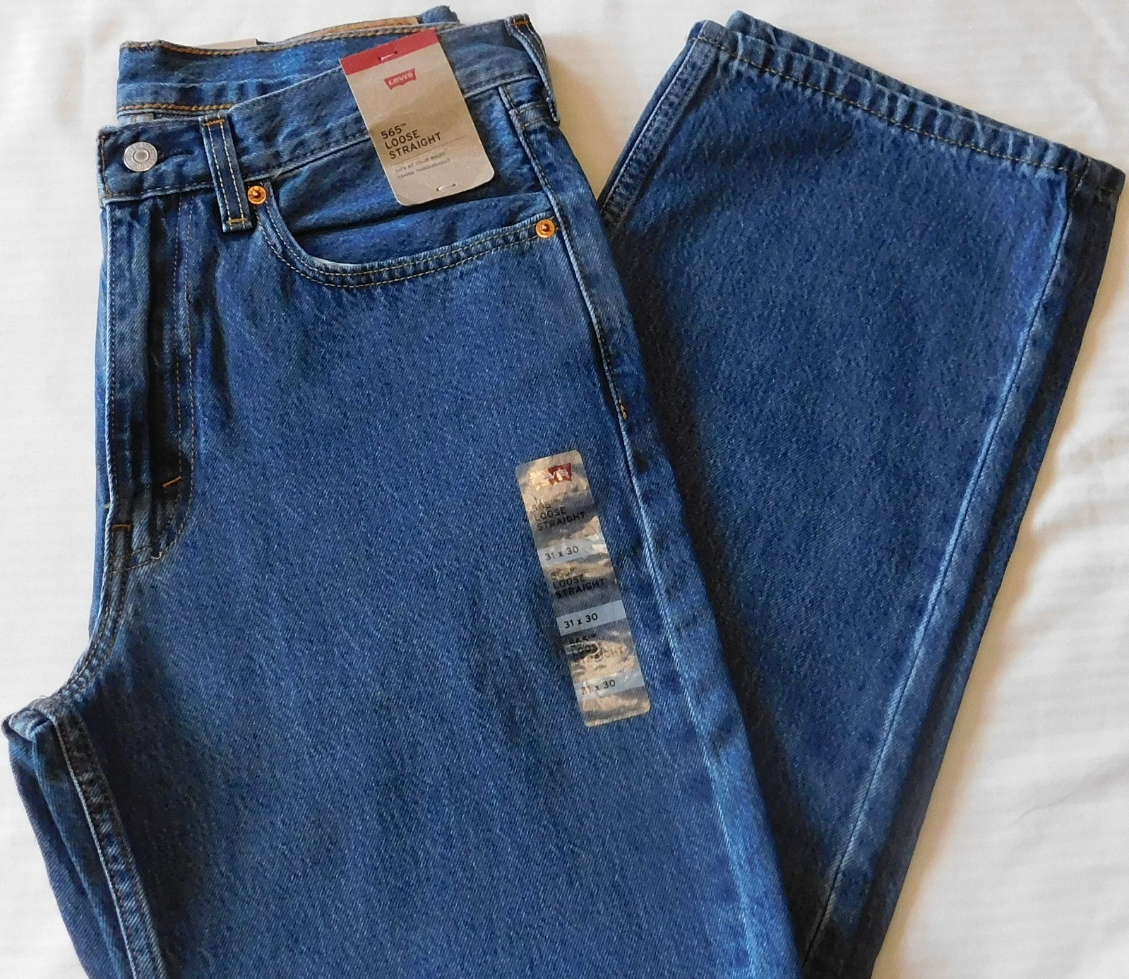 LEVIS 565 97' Loose Straight Jeans Loose Throughout At Waist Props to You Blue