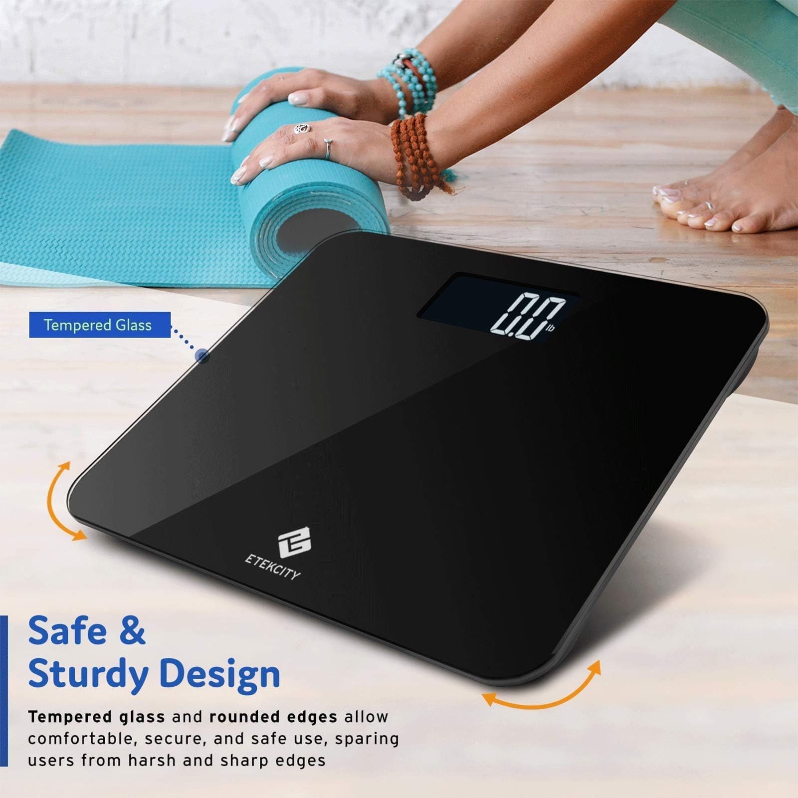 Etekcity Digital Bathroom Scale Extra-Wide High Capacity 440 lb
