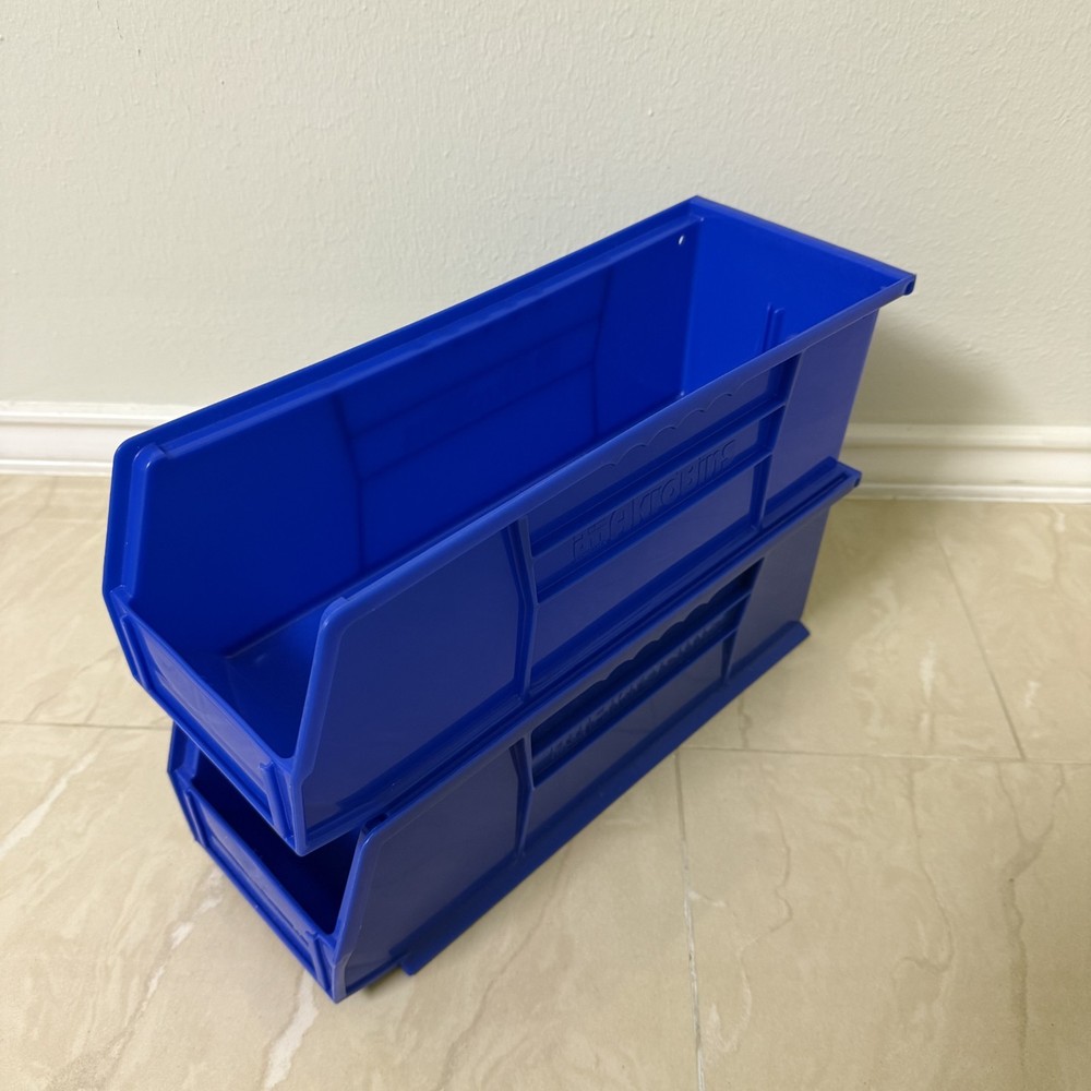 (2 Pack) 30234 AkroBins 15" x 5.5" x 5" Plastic Stackable Storage Container