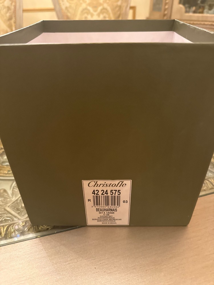 Christofle Silver-Plated Caviar Serving Set With Box