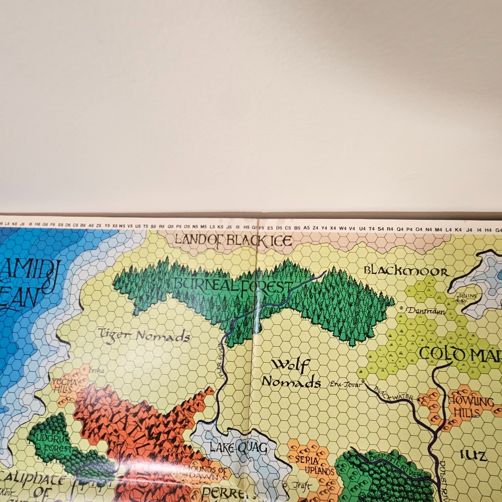 Advanced Dungeons & Dragons World of Greyhawk Guide Glossography Map + 2 Modules