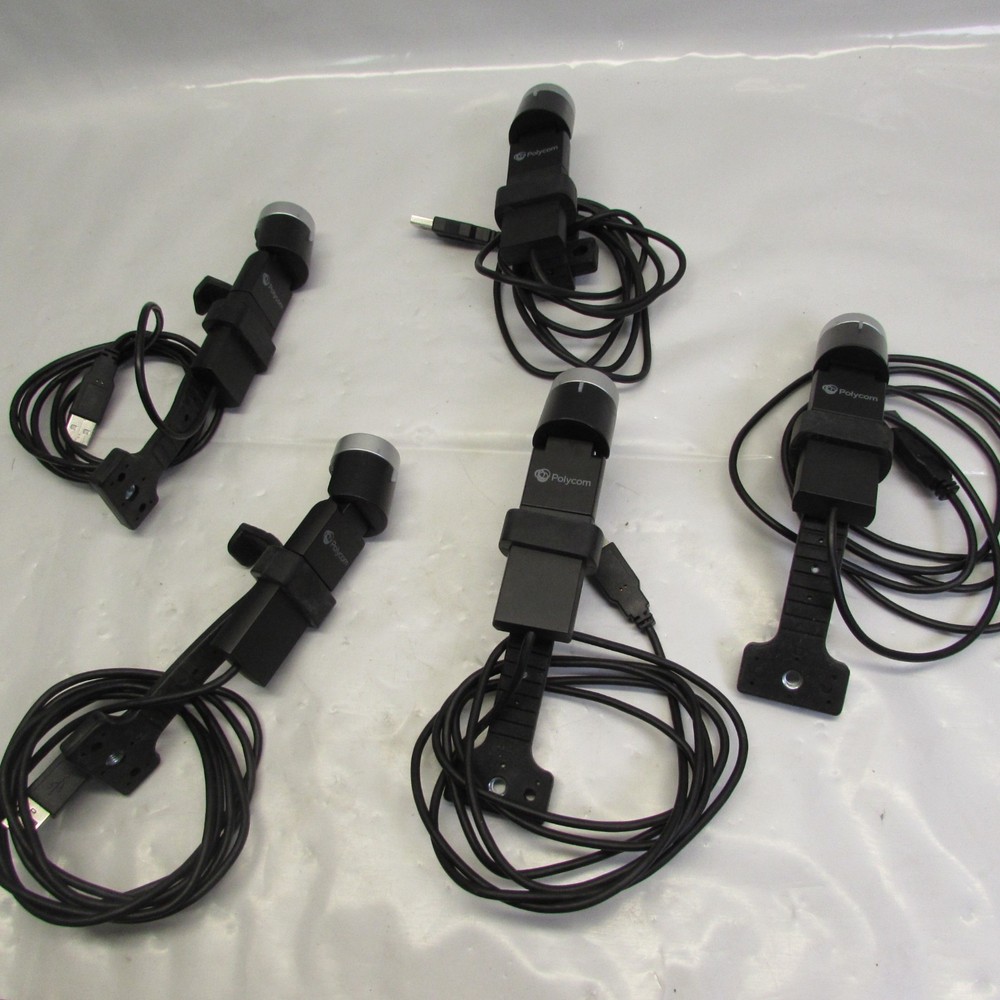 Lot (5) Polycom EagleEye Mini USB Web Camera Video Conference Calls w/Mounts