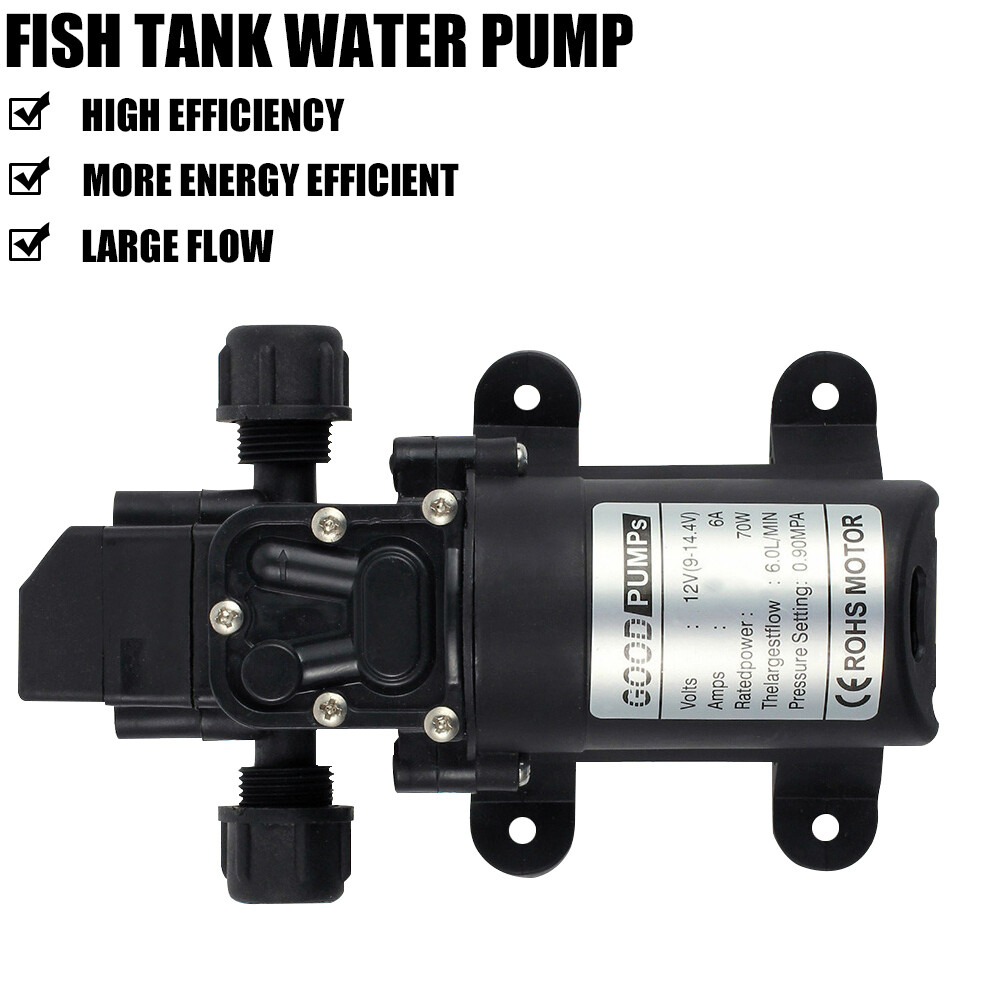 2PC 12V Water Pump 130PSI Self Priming Diaphragm High Pressure Automatic Switch