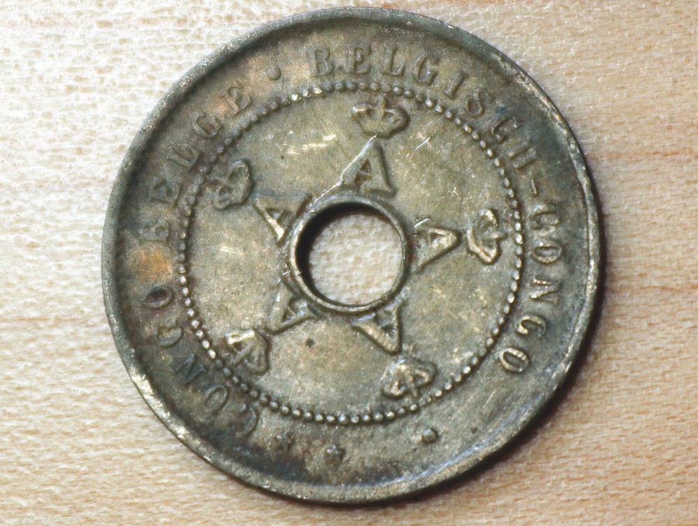 1921 Belgian Congo 5 Centimes
