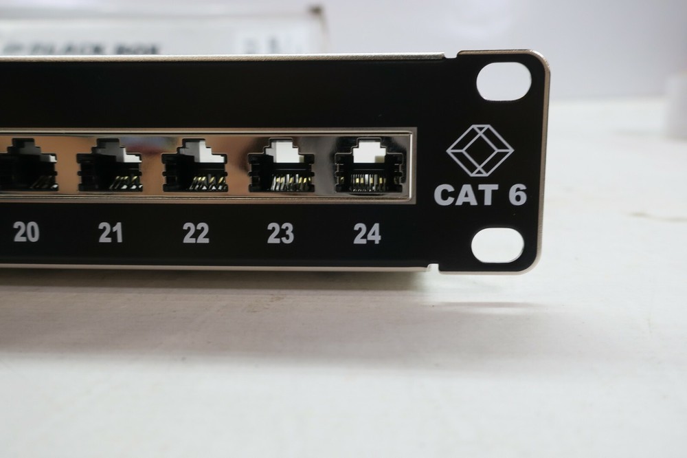 Black Box Network Services JPS60A-24 Cat6 Shielded Patch Panel 24 Port Universal