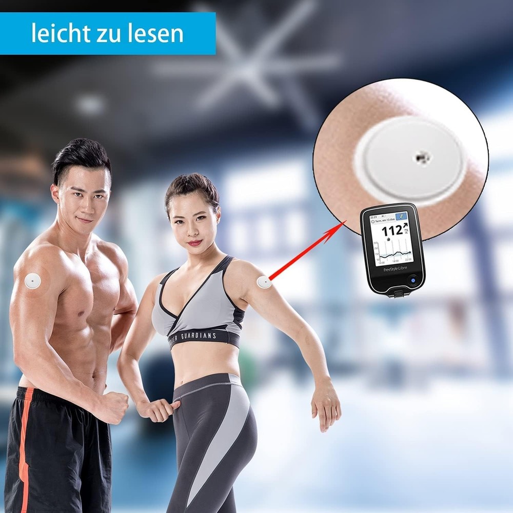 Transparent 20 Pack Libre 3 Adhesive Sensor Covers - Skin-Friendly & Durable