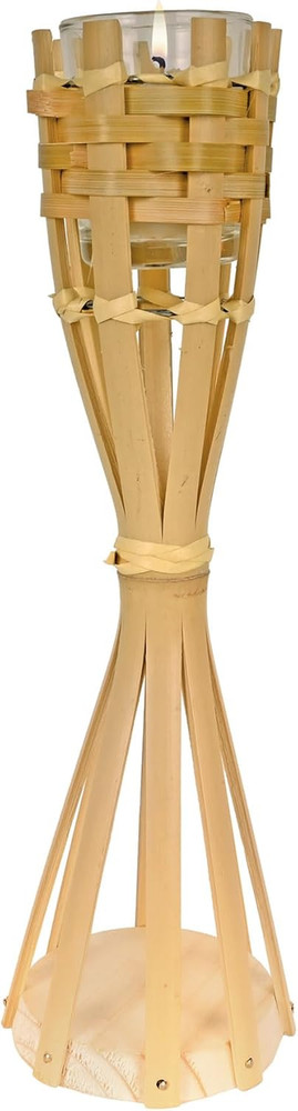 Tabletop Bamboo Torch (Candle Included) Party Accessory (1 Count) (1/Pkg)