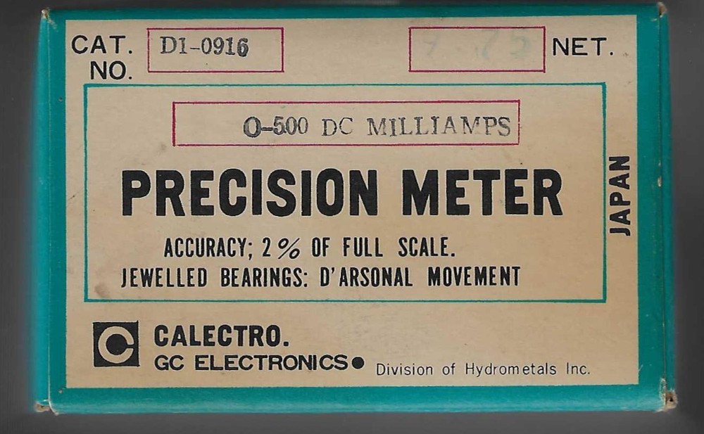 Calectro (GC Electronics) Precision Meter # D1-0916 W/Box NOS