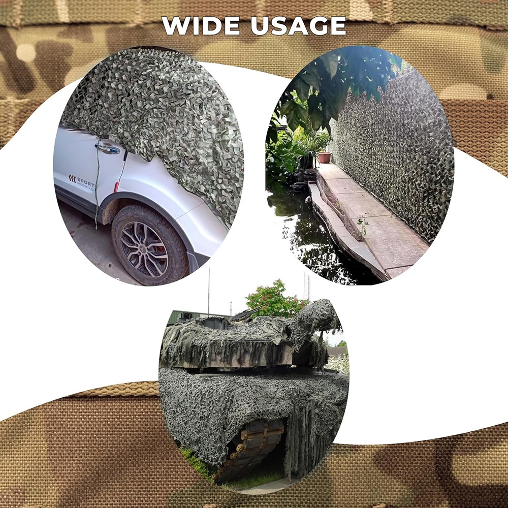 4.9x9.84ft Military Woodland Camouflage Netting Cutable Camo Net Camping Hunting