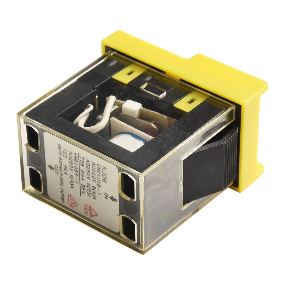Reliable start button switch with power off and undervoltage protection