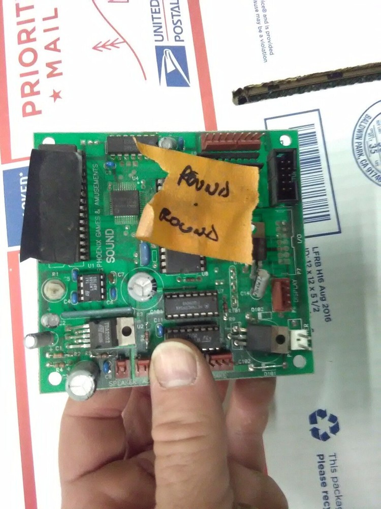 round round arcade sound pcb untested #5