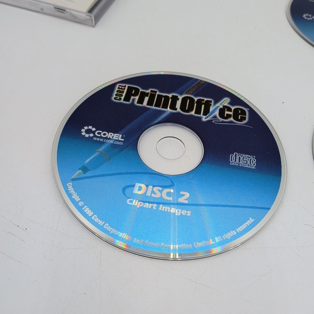 Corel Print Office PC CD-ROM Software Complete With All 3 Discs