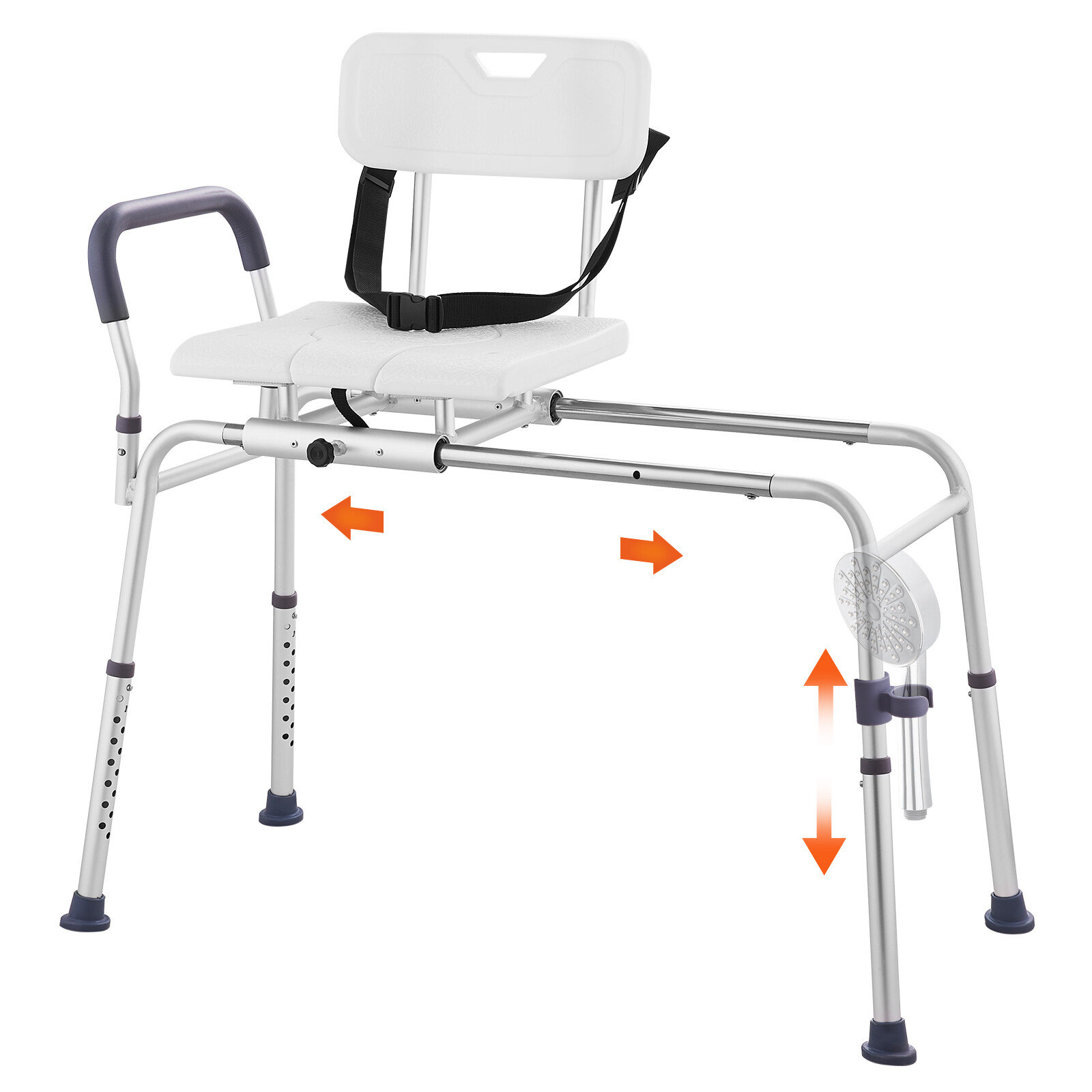 VEVOR Sliding Tub Transfer Bench Shower Chair with Cut-Out Seat
