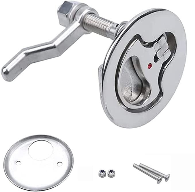 Flush Hatch Latch Turning Lift Handle Non Locking for Marine Boat Stainles Steel