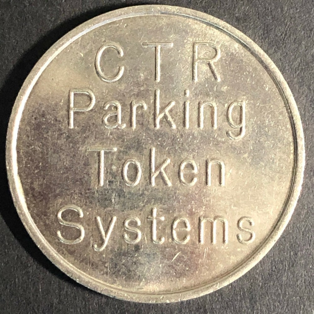 25.3mm CTR Nickel Plated? Parking System Token - Fauver Coll.