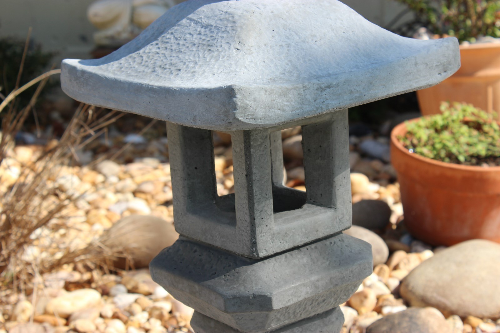PAGODA ORIENTAL CONCRETE LANTERN JAPANESE GARDEN YARD CEMENT ART STONE STATUE