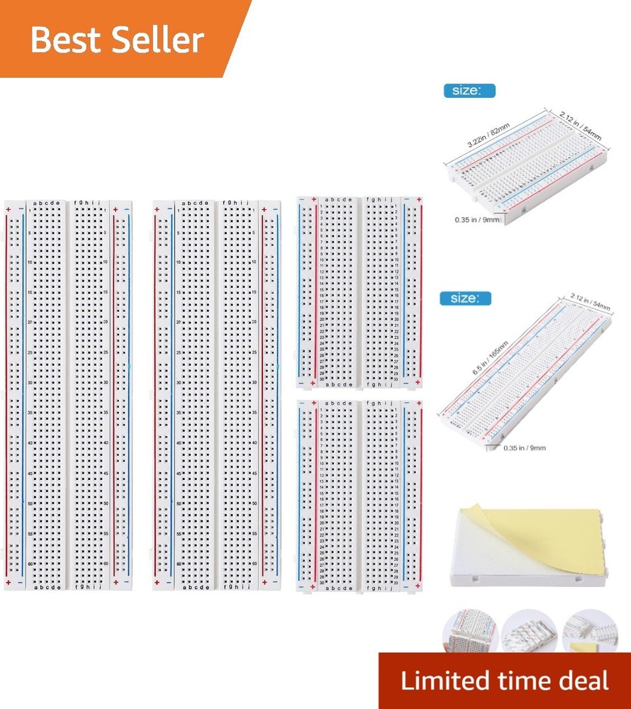 Reliable 4-Piece Solderless Breadboard Set: Perfect for Prototyping & Creativity