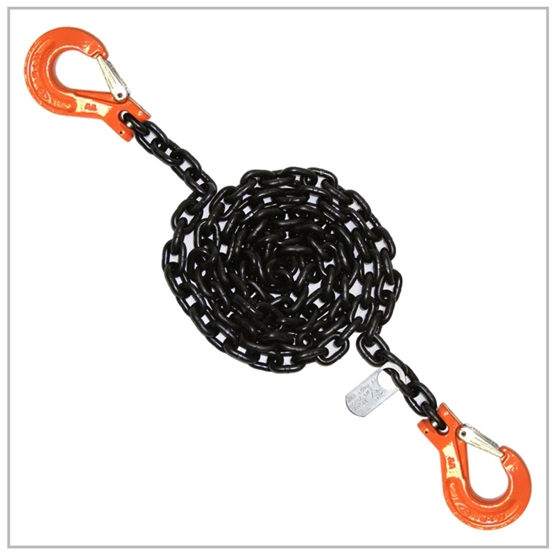 1/2" x 10' ft Lifting Chain Sling Grade 100 Safety Latch Hook 15,000 lbs SSS USA