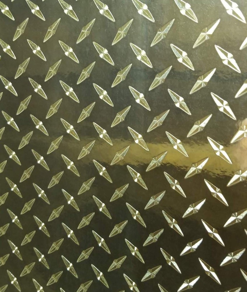 Gold Diamond Plate Sign Plotter Cutter Vinyl Roll