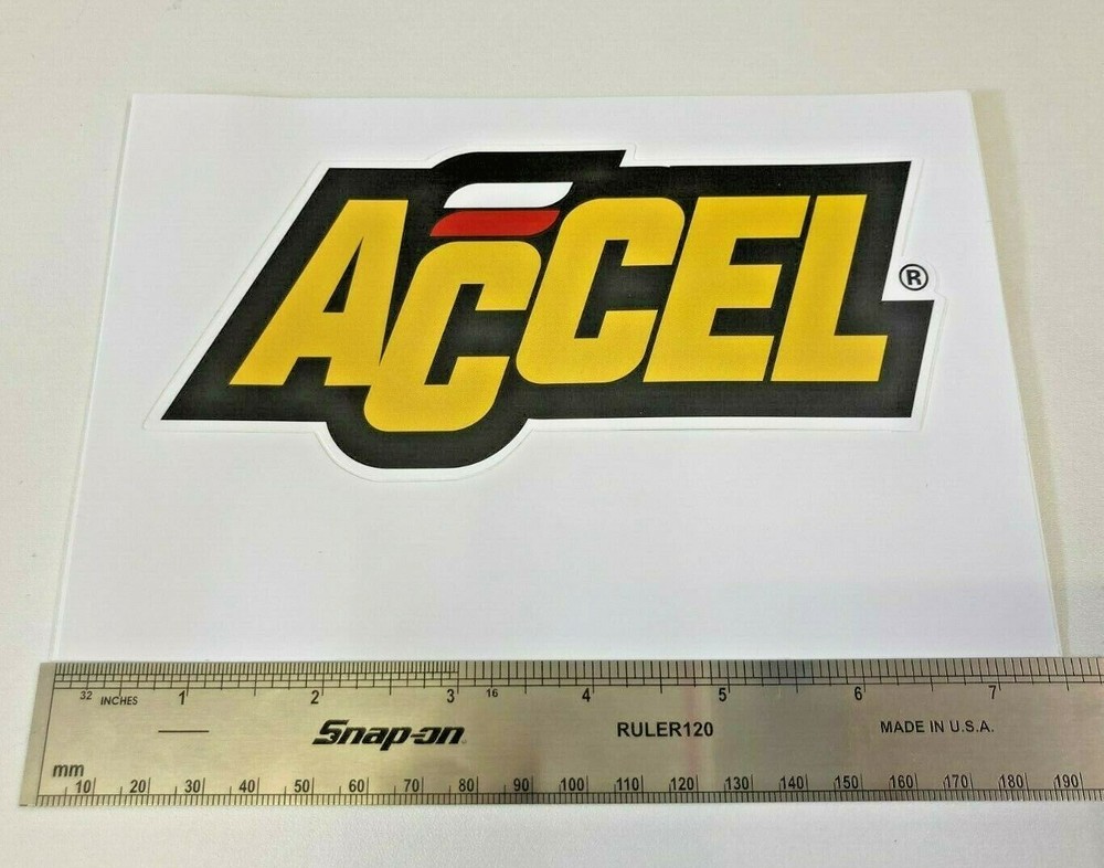 Accel Ignition Sticker Decal Genuine US Import 6" Width