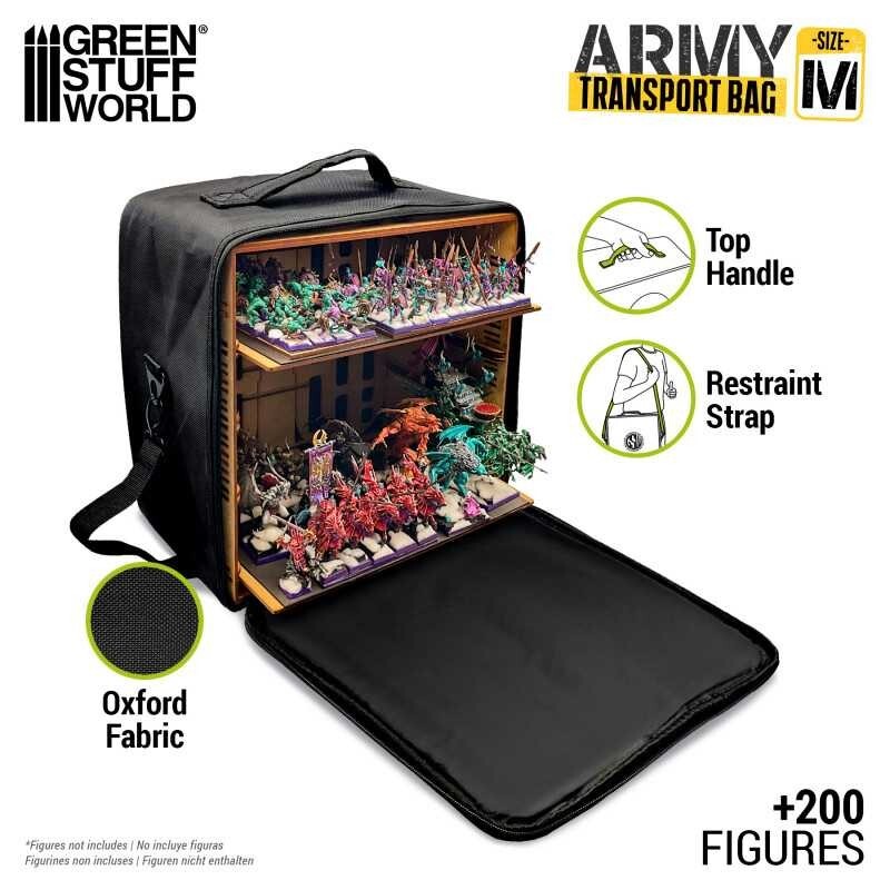 Army Transport Bag - M - Wargame Miniatures case compatible with WH40K