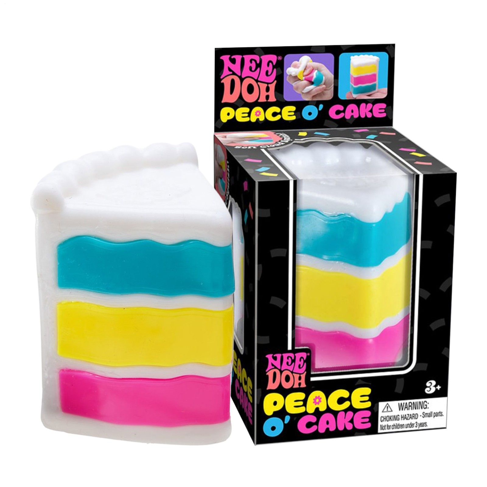 Nee Doh Peace O' Cake Sensory Squeeze Toy Stress Relief Fidget Toy 🎂