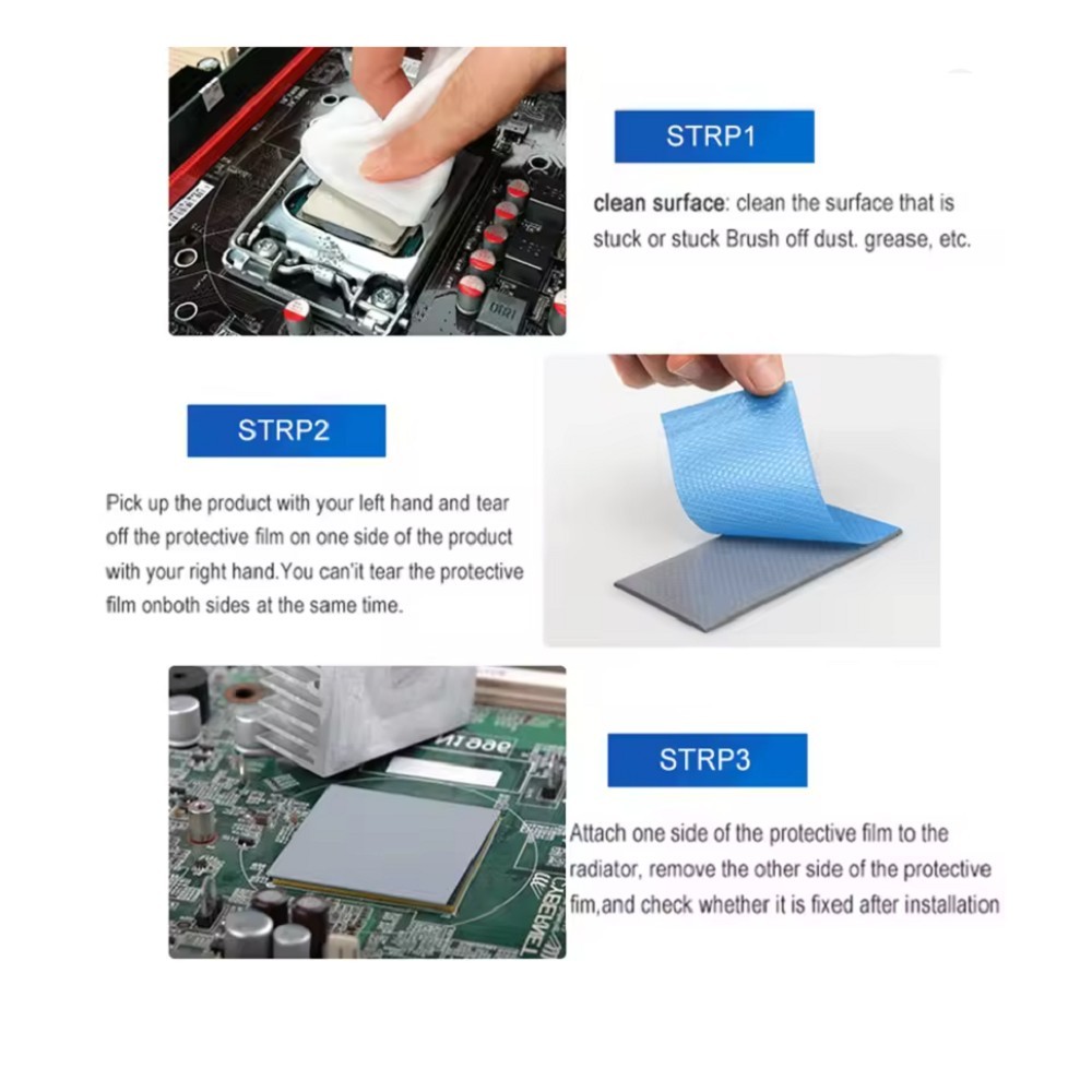 Electronic Components GPU CPU Thermal Conductive Silicone Heat Dissipation Pad